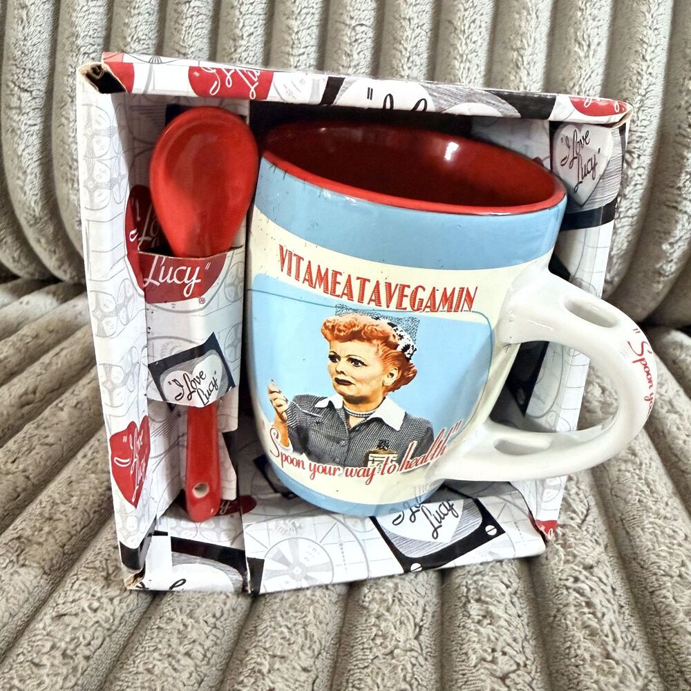 Mid-South Products I Love Lucy Vitameatavegamin Mug Spoon Set 12oz Boxed